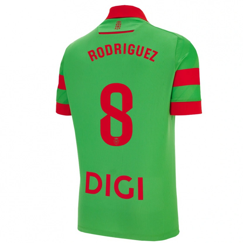 Danxen Kinder Vanessa Rodríguez Iribarren #8 Grün Rot Auswärtstrikot Trikot 2025/26 T-Shirt Österreich