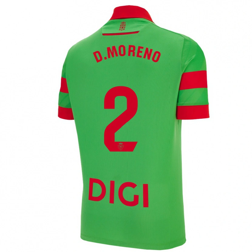 Danxen Kinder Diego Moreno #2 Grün Rot Auswärtstrikot Trikot 2025/26 T-Shirt Österreich