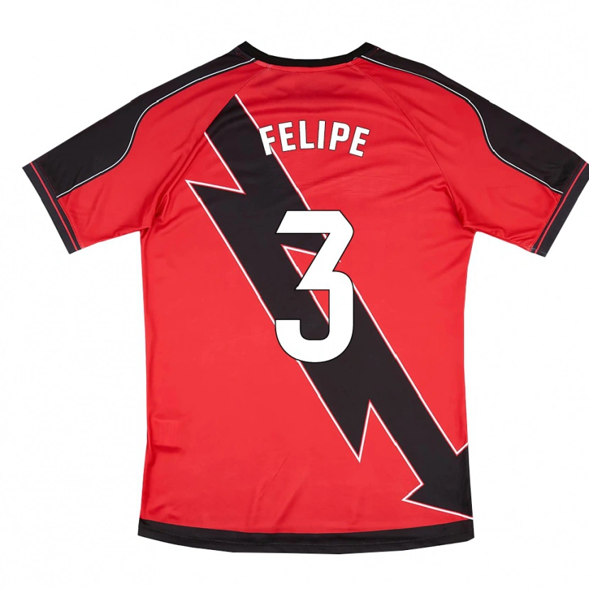 Danxen Kinder Luiz Felipe #3 Rot Schwarz Auswärtstrikot Trikot 2025/26 T-Shirt Österreich