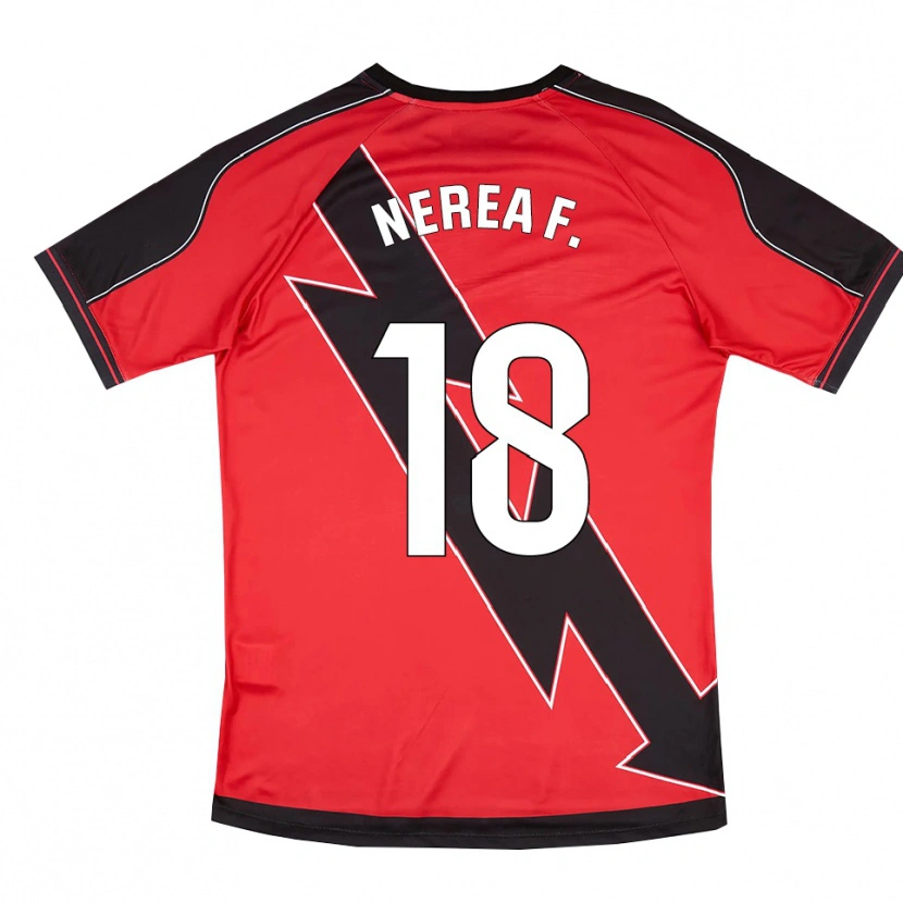 Danxen Kinder Nerea Fernández Santos #18 Rot Schwarz Auswärtstrikot Trikot 2025/26 T-Shirt Österreich