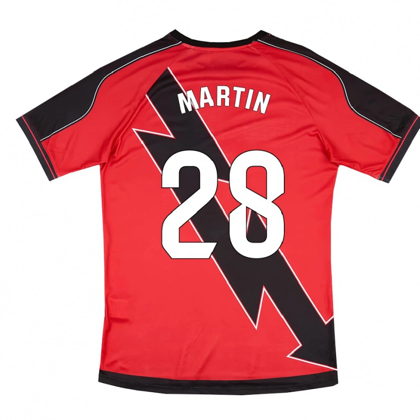 Danxen Kinder Pablo Martín #28 Rot Schwarz Auswärtstrikot Trikot 2025/26 T-Shirt Österreich