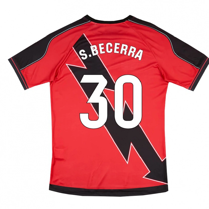 Danxen Kinder Samuel Becerra #30 Rot Schwarz Auswärtstrikot Trikot 2025/26 T-Shirt Österreich