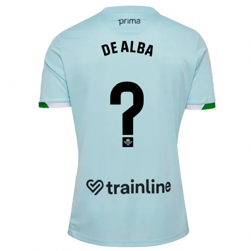 Danxen Kinder Luismi De Alba #0 Himmelblau Grün Auswärtstrikot Trikot 2025/26 T-Shirt Österreich