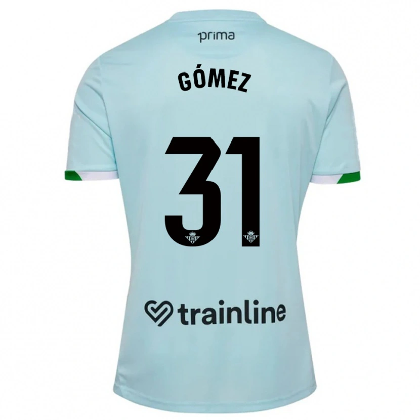 Danxen Kinder Valentín Gómez #31 Himmelblau Grün Auswärtstrikot Trikot 2025/26 T-Shirt Österreich