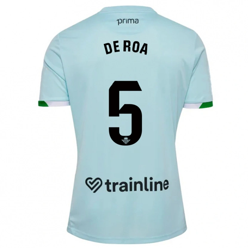 Danxen Kinder Carlos De Roa #5 Himmelblau Grün Auswärtstrikot Trikot 2025/26 T-Shirt Österreich