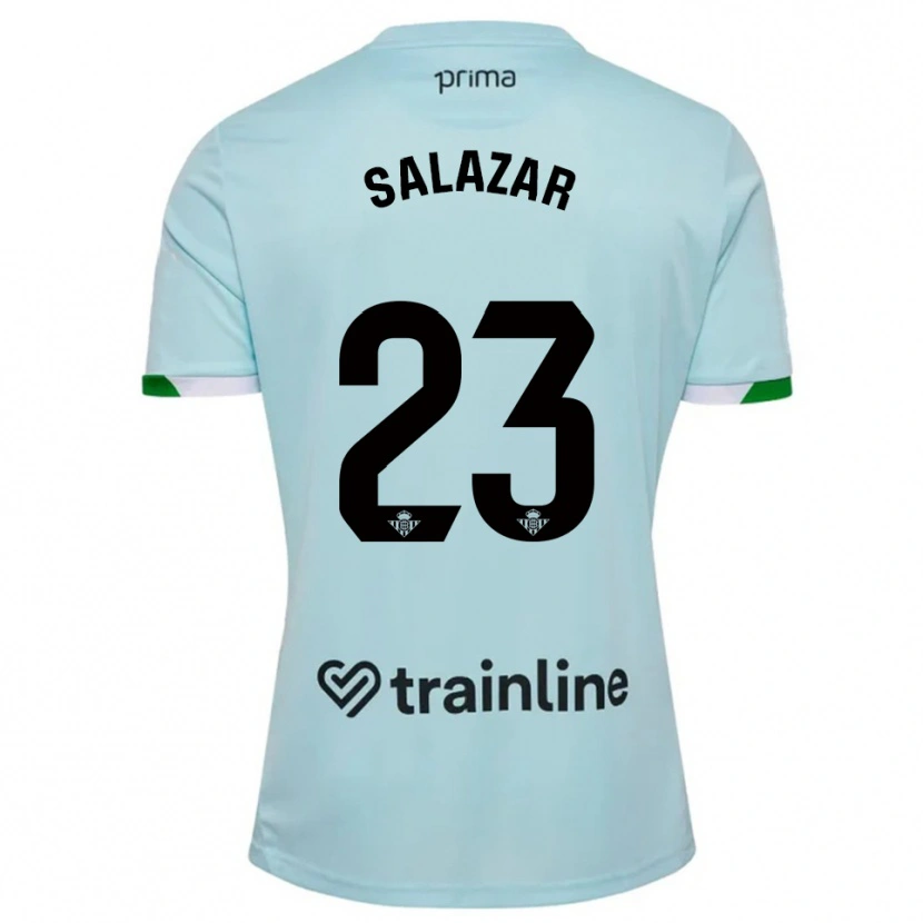 Danxen Kinder Noelia Salazar #23 Himmelblau Grün Auswärtstrikot Trikot 2025/26 T-Shirt Österreich