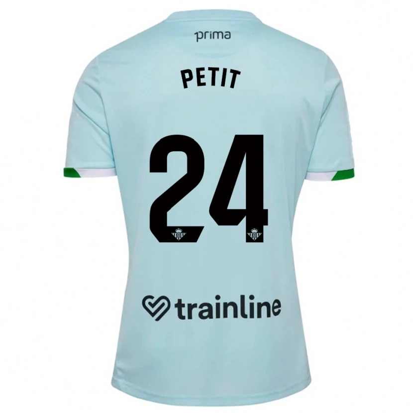 Danxen Kinder Gonzalo Petit #24 Himmelblau Grün Auswärtstrikot Trikot 2025/26 T-Shirt Österreich