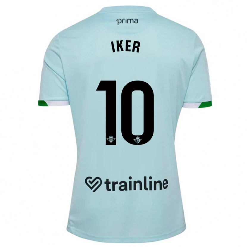 Danxen Kinder Iker Losada #10 Himmelblau Grün Auswärtstrikot Trikot 2025/26 T-Shirt Österreich