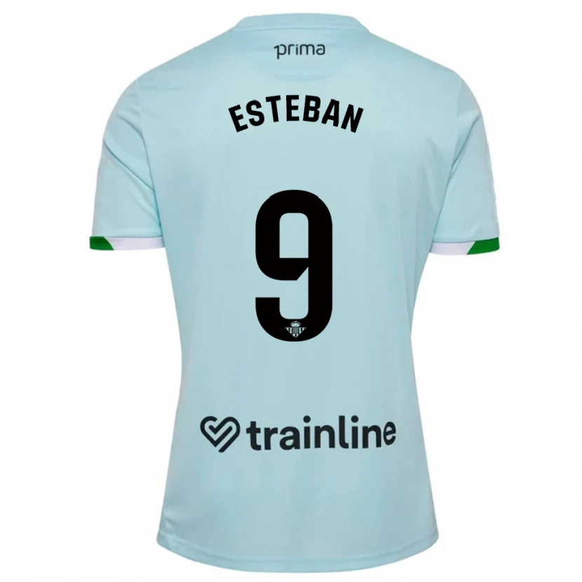 Danxen Kinder Paco Esteban #9 Himmelblau Grün Auswärtstrikot Trikot 2025/26 T-Shirt Österreich