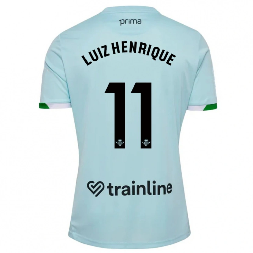 Danxen Kinder Luiz Henrique #11 Himmelblau Grün Auswärtstrikot Trikot 2025/26 T-Shirt Österreich