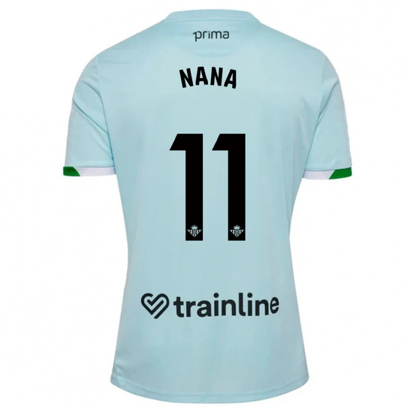 Danxen Kinder Nuria Ligero Fernández #11 Himmelblau Grün Auswärtstrikot Trikot 2025/26 T-Shirt Österreich