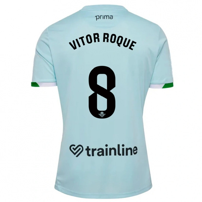 Danxen Kinder Vitor Roque #8 Himmelblau Grün Auswärtstrikot Trikot 2025/26 T-Shirt Österreich