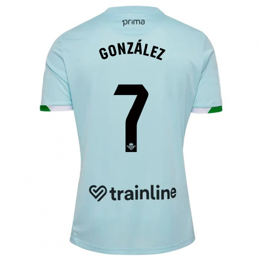 Danxen Kinder Antonio González #7 Himmelblau Grün Auswärtstrikot Trikot 2025/26 T-Shirt Österreich