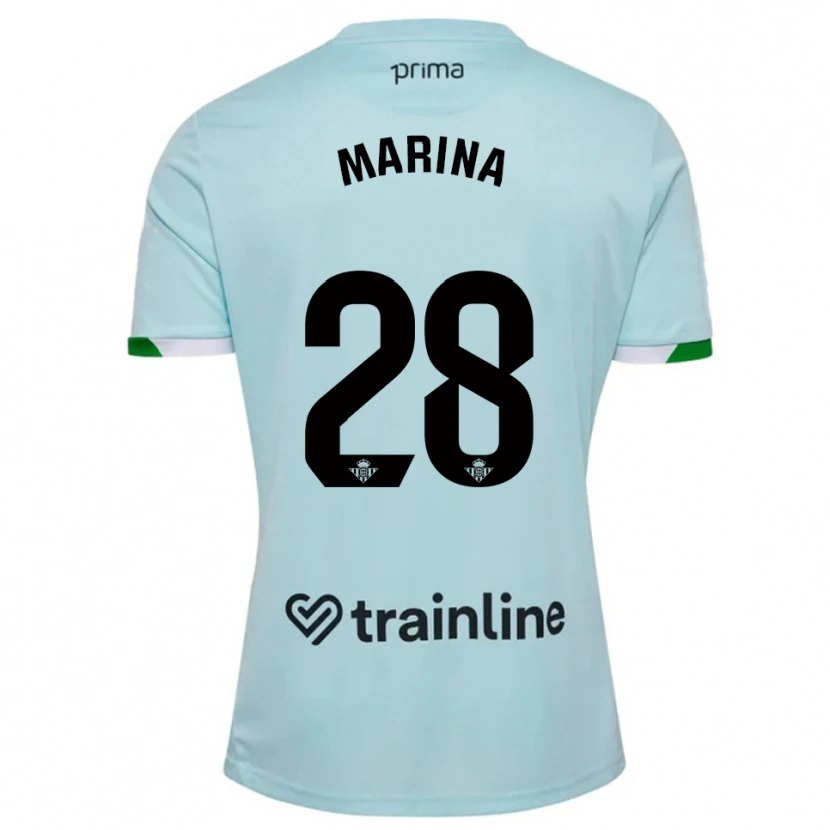 Danxen Kinder Marina Sánchez #28 Himmelblau Grün Auswärtstrikot Trikot 2025/26 T-Shirt Österreich