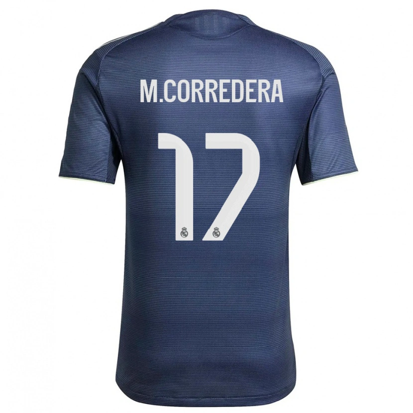 Danxen Kinder Marta Corredera #17 Marine Silber Auswärtstrikot Trikot 2025/26 T-Shirt Österreich