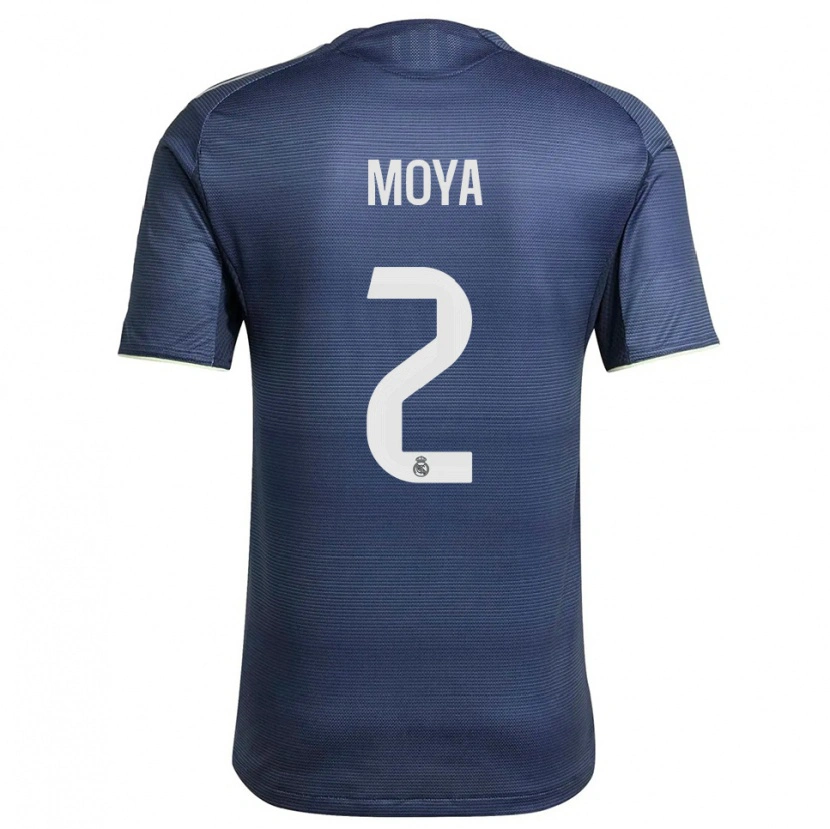 Danxen Kinder Alejandro Moya #2 Marine Silber Auswärtstrikot Trikot 2025/26 T-Shirt Österreich