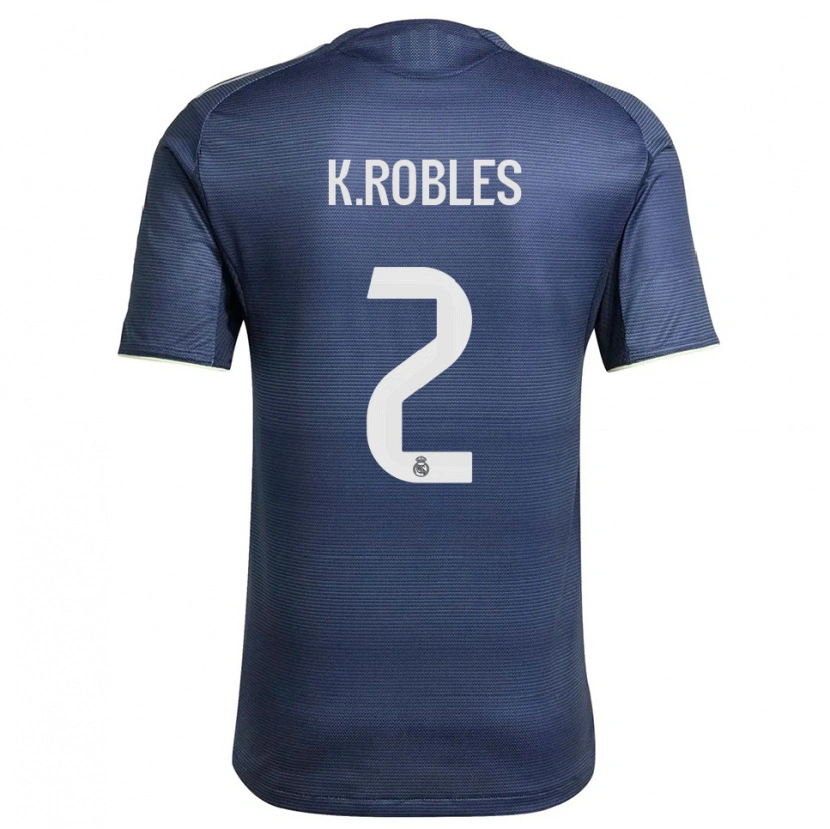 Danxen Kinder Kenti Robles #2 Marine Silber Auswärtstrikot Trikot 2025/26 T-Shirt Österreich