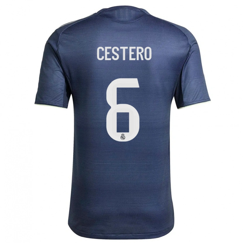 Danxen Kinder Jorge Cestero #6 Marine Silber Auswärtstrikot Trikot 2025/26 T-Shirt Österreich