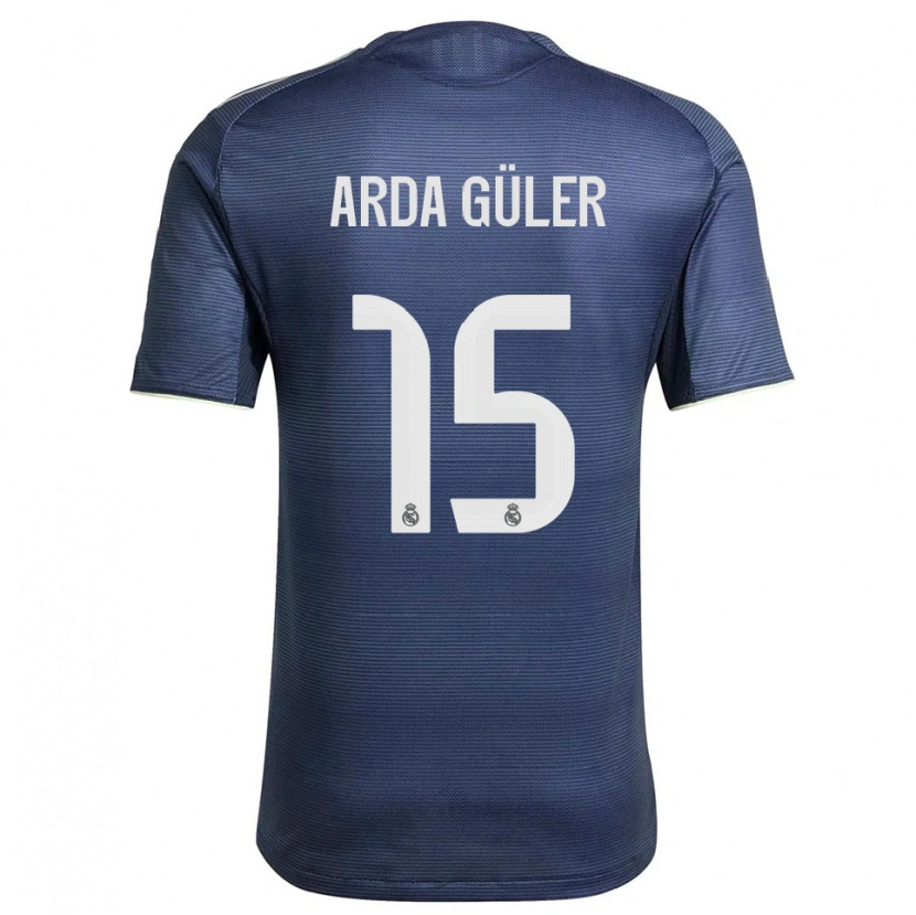 Danxen Kinder Arda Güler #15 Marine Silber Auswärtstrikot Trikot 2025/26 T-Shirt Österreich