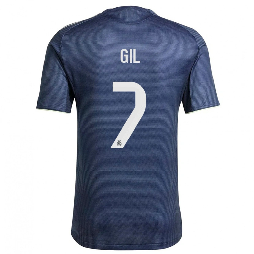 Danxen Kinder Iker Gil #7 Marine Silber Auswärtstrikot Trikot 2025/26 T-Shirt Österreich