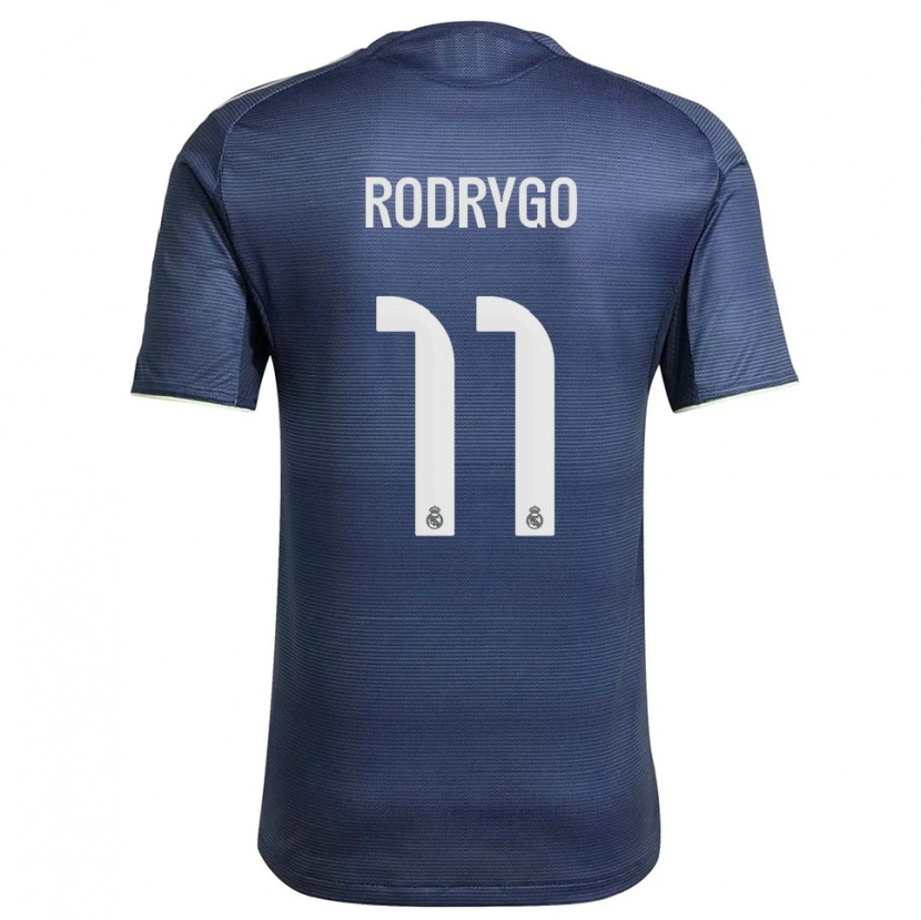 Danxen Kinder Rodrygo #11 Marine Silber Auswärtstrikot Trikot 2025/26 T-Shirt Österreich