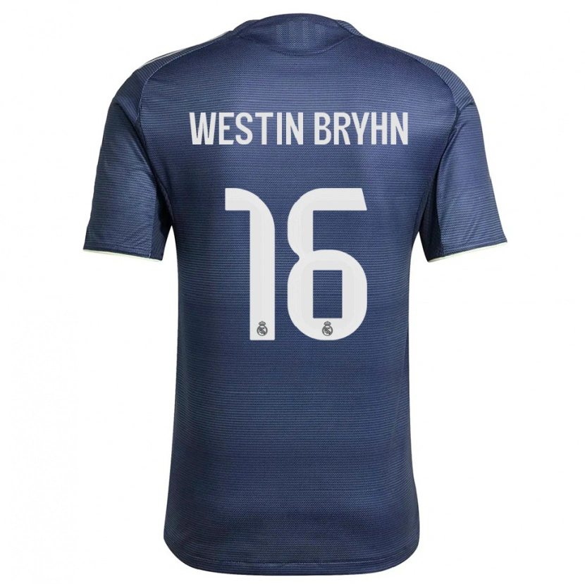 Danxen Kinder Leon Westin Bryhn #16 Marine Silber Auswärtstrikot Trikot 2025/26 T-Shirt Österreich