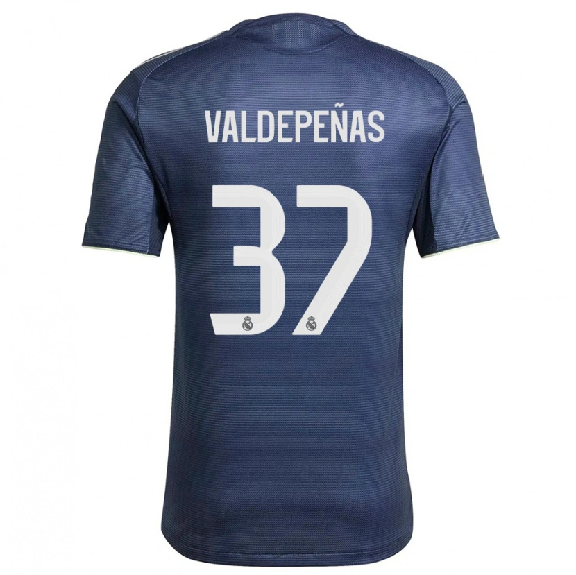 Danxen Kinder Víctor Valdepeñas #37 Marine Silber Auswärtstrikot Trikot 2025/26 T-Shirt Österreich