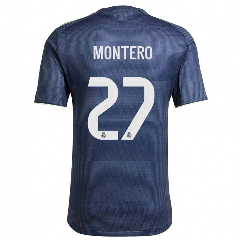 Danxen Kinder Pablo Montero #27 Marine Silber Auswärtstrikot Trikot 2025/26 T-Shirt Österreich