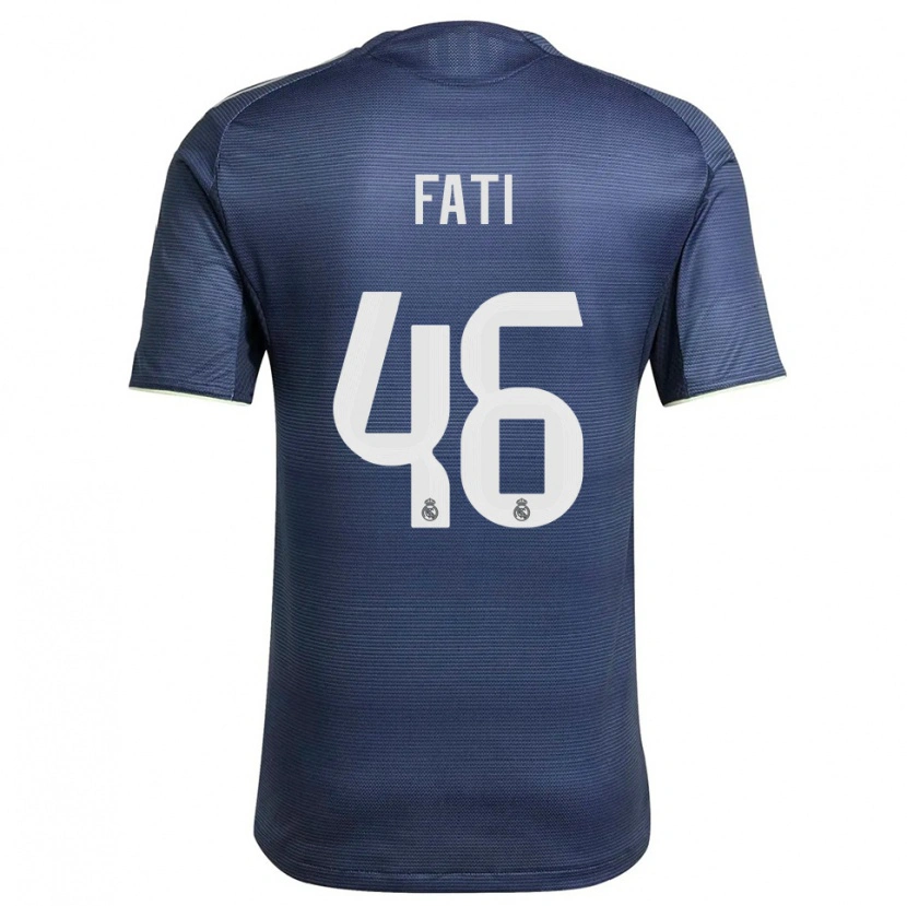 Danxen Kinder Lamini Fati #46 Marine Silber Auswärtstrikot Trikot 2025/26 T-Shirt Österreich