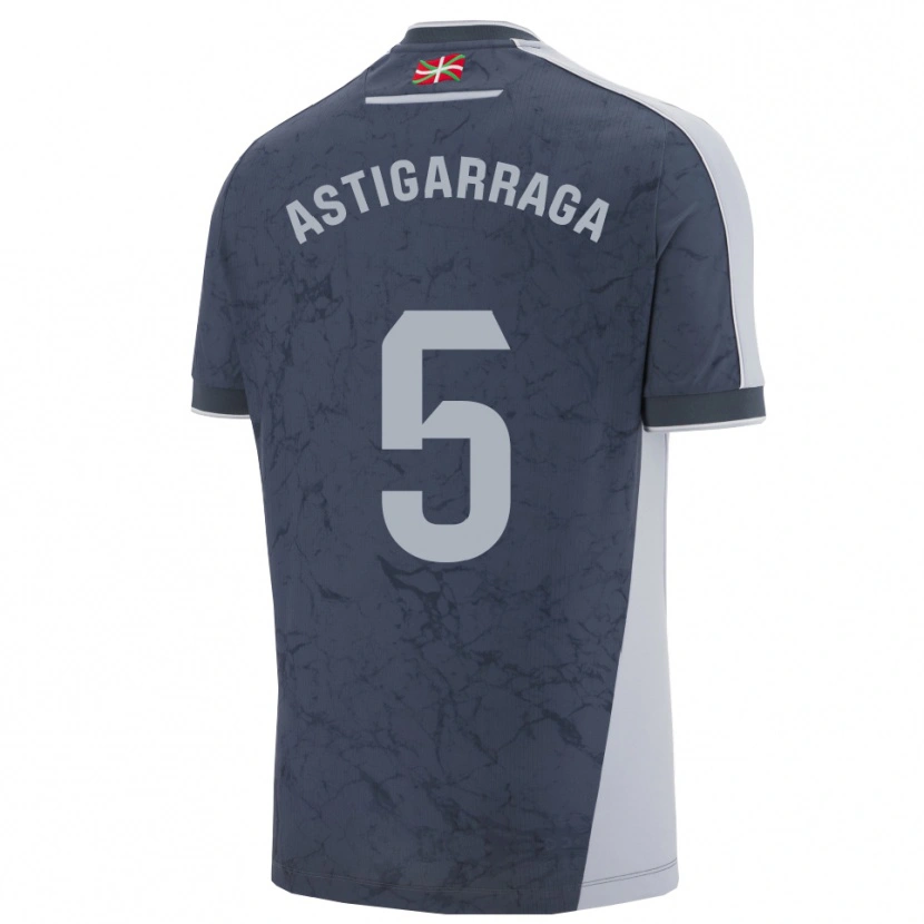 Danxen Kinder Eneko Astigarraga #5 Dunkelblau Weiß Auswärtstrikot Trikot 2025/26 T-Shirt Österreich