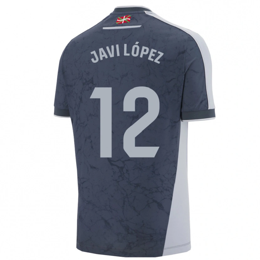 Danxen Kinder Javi López #12 Dunkelblau Weiß Auswärtstrikot Trikot 2025/26 T-Shirt Österreich