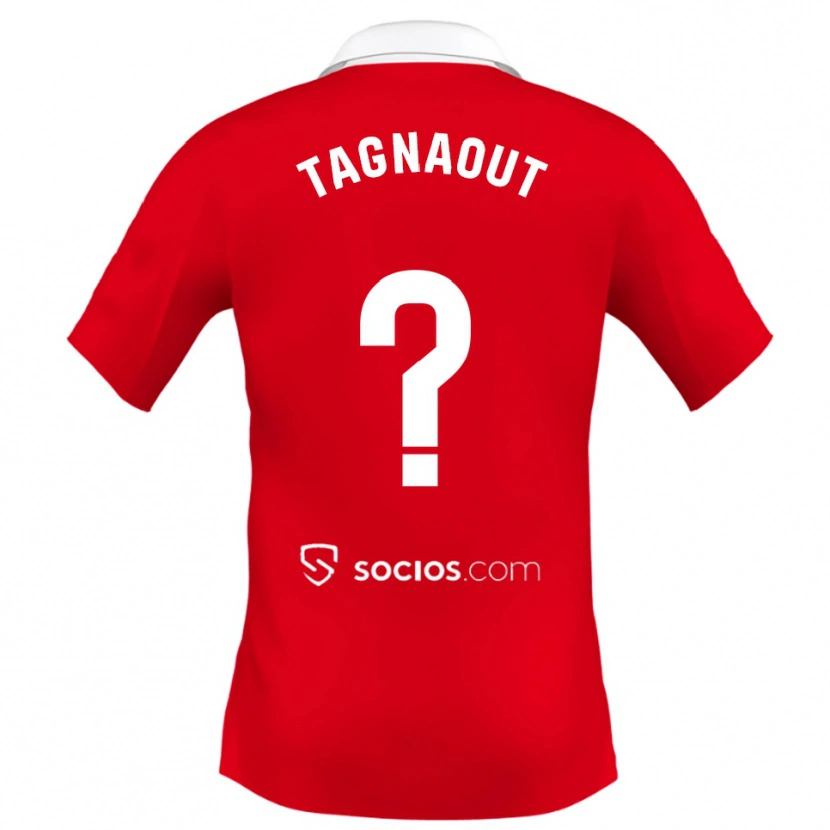 Danxen Kinder Fatima Tagnaout #0 Rot Weiß Grau Auswärtstrikot Trikot 2025/26 T-Shirt Österreich