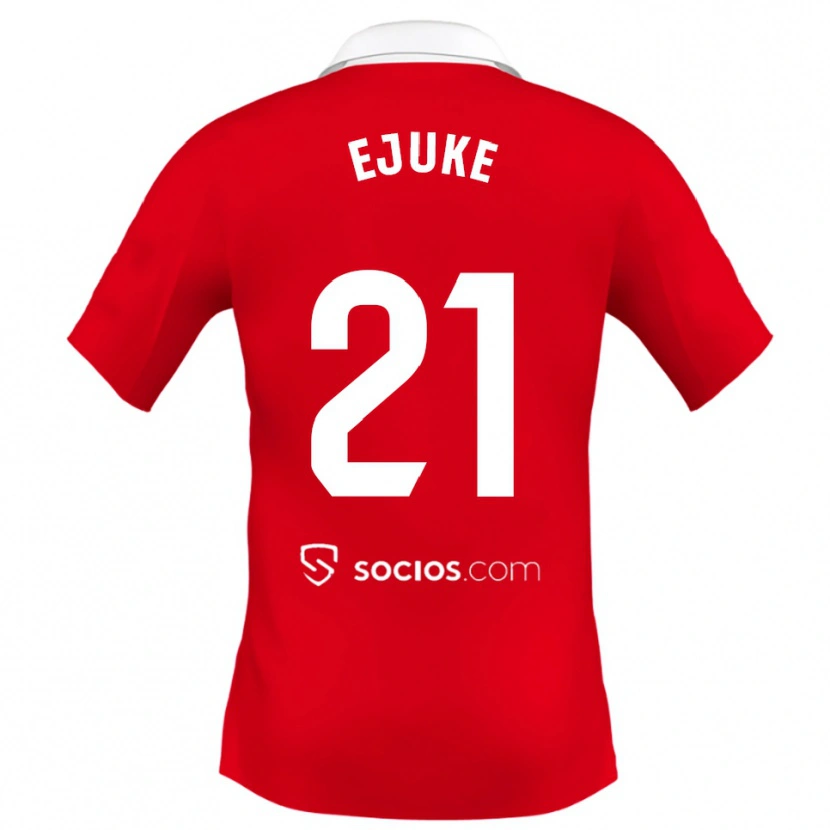 Danxen Kinder Chidera Ejuke #21 Rot Weiß Grau Auswärtstrikot Trikot 2025/26 T-Shirt Österreich
