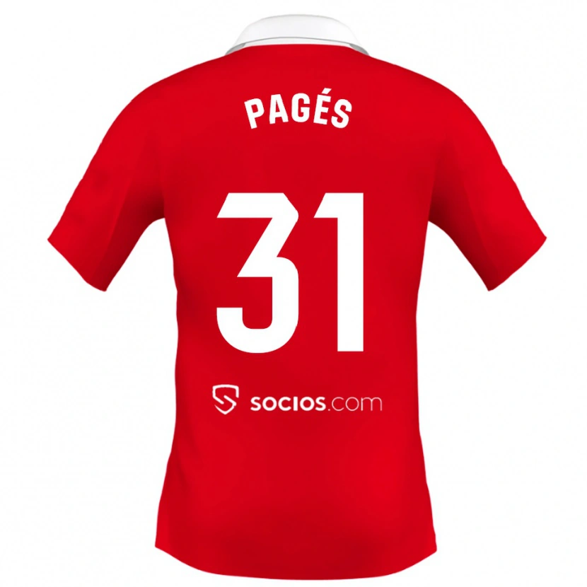 Danxen Kinder Lukas Pagés #31 Rot Weiß Grau Auswärtstrikot Trikot 2025/26 T-Shirt Österreich