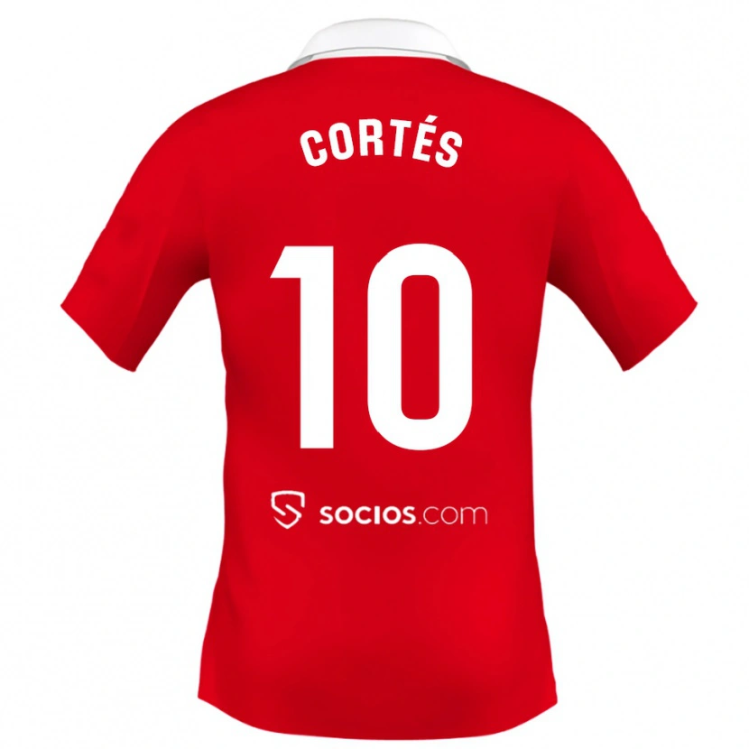 Danxen Kinder Millaray Cortés #10 Rot Weiß Grau Auswärtstrikot Trikot 2025/26 T-Shirt Österreich