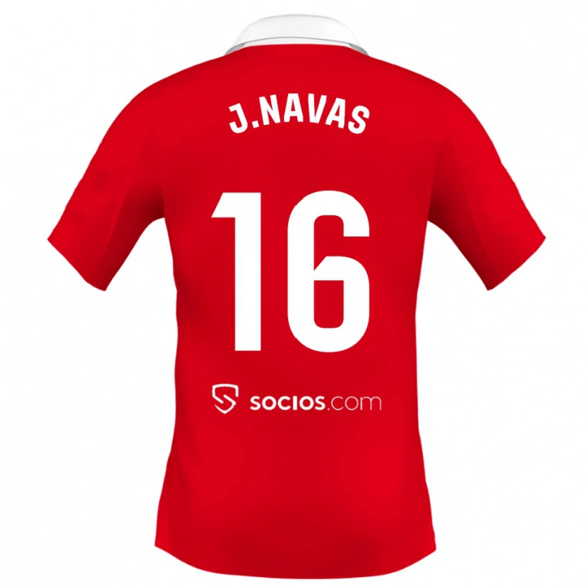 Danxen Kinder Jesus Navas #16 Rot Weiß Grau Auswärtstrikot Trikot 2025/26 T-Shirt Österreich