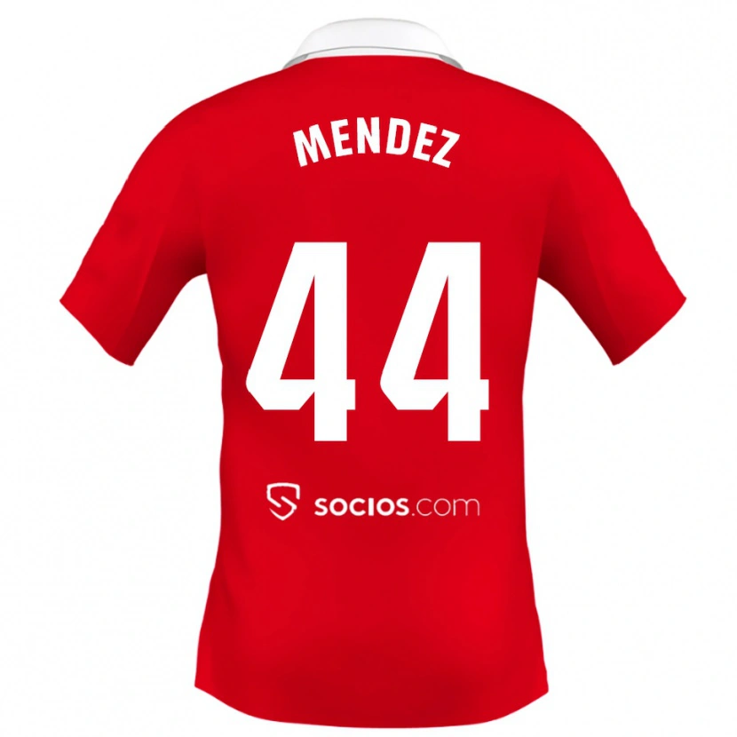 Danxen Kinder Tomas Mendez #44 Rot Weiß Grau Auswärtstrikot Trikot 2025/26 T-Shirt Österreich