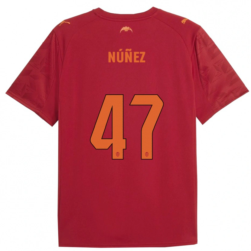 Danxen Kinder Lucas Núñez #47 Rot Orange Auswärtstrikot Trikot 2025/26 T-Shirt Österreich