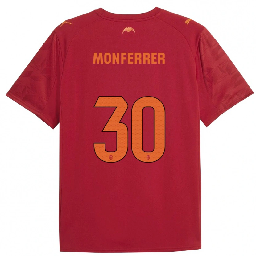 Danxen Kinder Miguel Monferrer #30 Rot Orange Auswärtstrikot Trikot 2025/26 T-Shirt Österreich