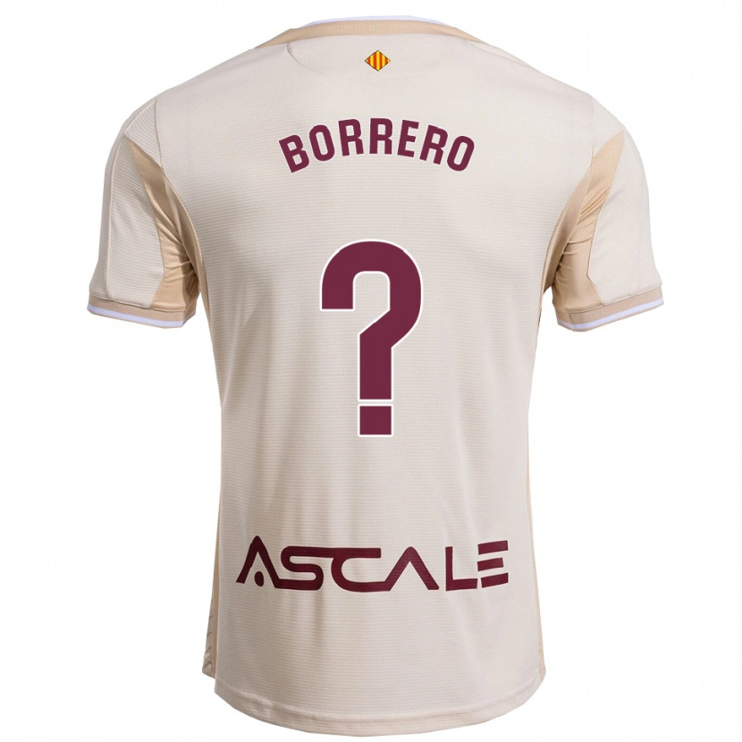 Danxen Kinder Juanma Borrero #0 Cremeweiß Burgunderrot Auswärtstrikot Trikot 2025/26 T-Shirt Österreich