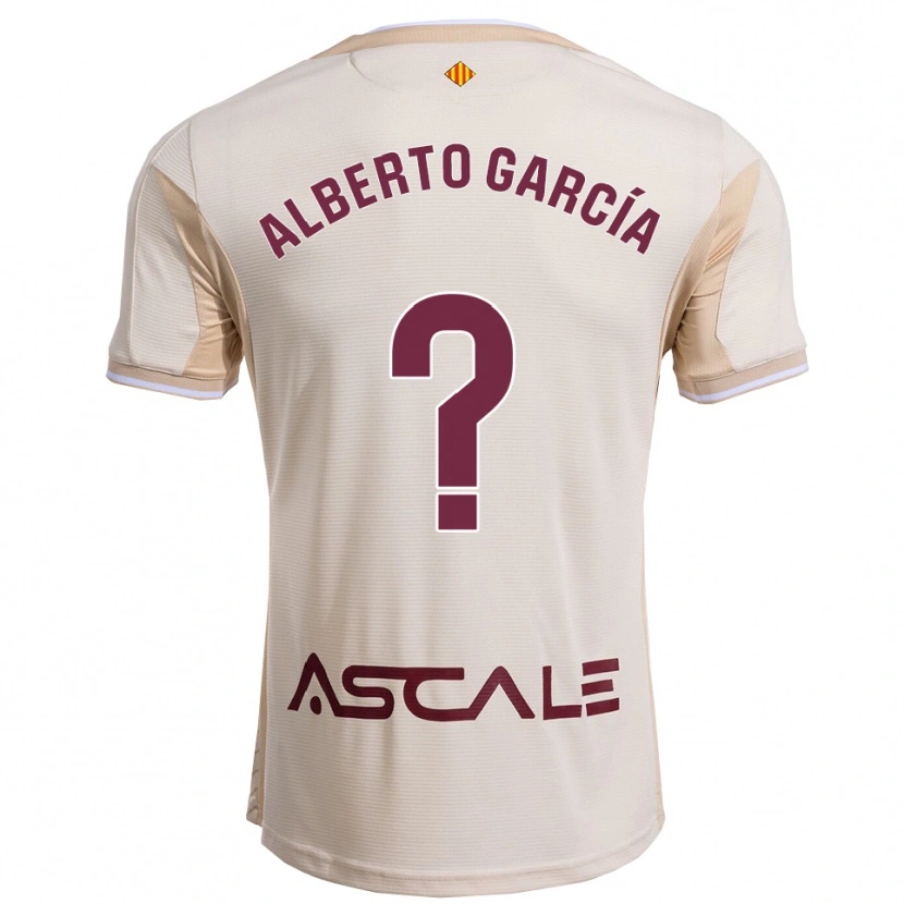 Danxen Kinder Alberto García #0 Cremeweiß Burgunderrot Auswärtstrikot Trikot 2025/26 T-Shirt Österreich