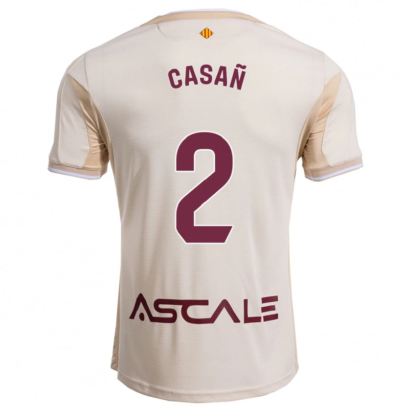 Danxen Kinder Jorge Casañ #2 Cremeweiß Burgunderrot Auswärtstrikot Trikot 2025/26 T-Shirt Österreich