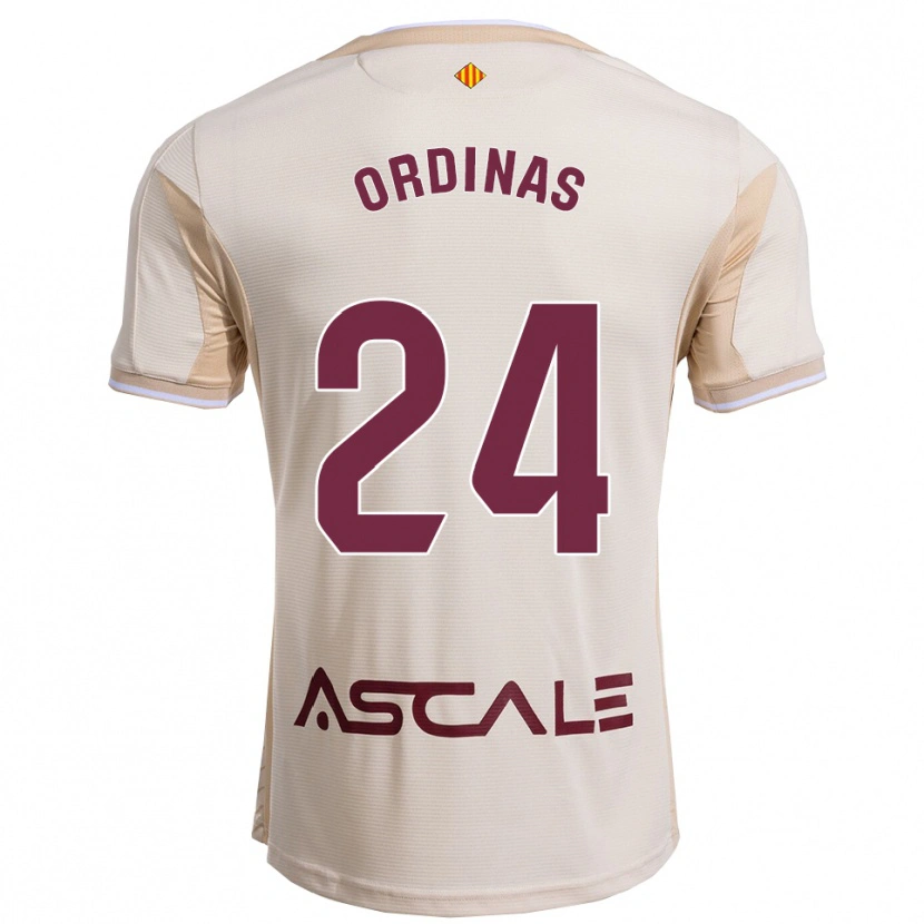 Danxen Kinder Andreu Ordinas #24 Cremeweiß Burgunderrot Auswärtstrikot Trikot 2025/26 T-Shirt Österreich