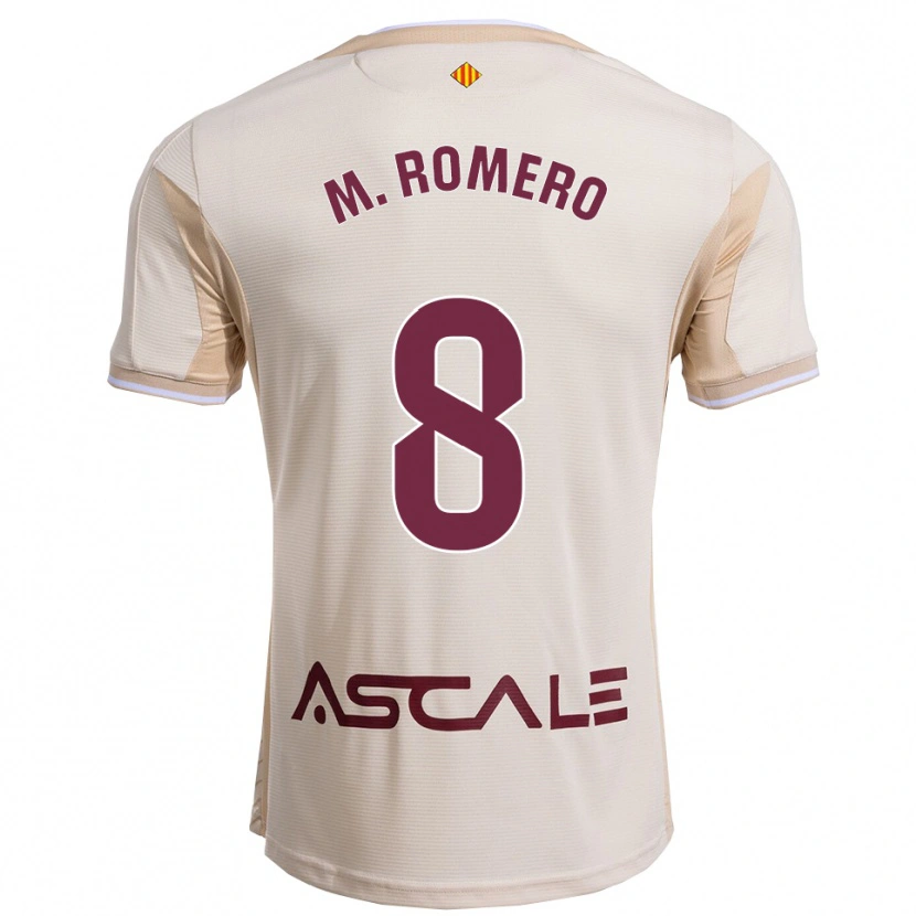 Danxen Kinder María Romero Catalan #8 Cremeweiß Burgunderrot Auswärtstrikot Trikot 2025/26 T-Shirt Österreich