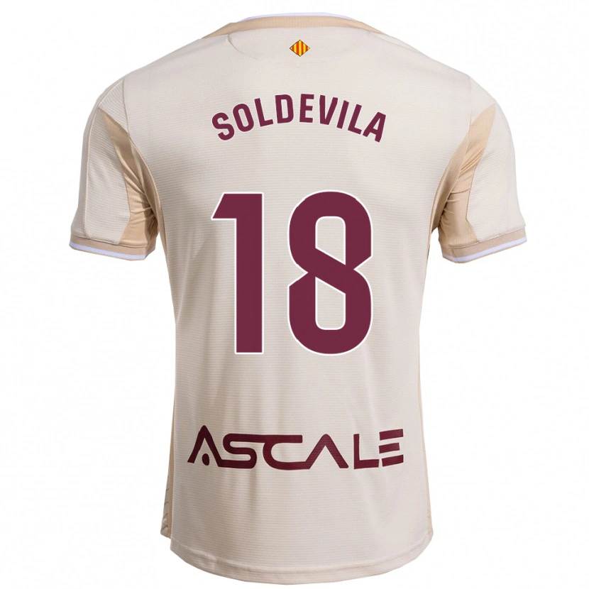 Danxen Kinder Paola Soldevila #18 Cremeweiß Burgunderrot Auswärtstrikot Trikot 2025/26 T-Shirt Österreich