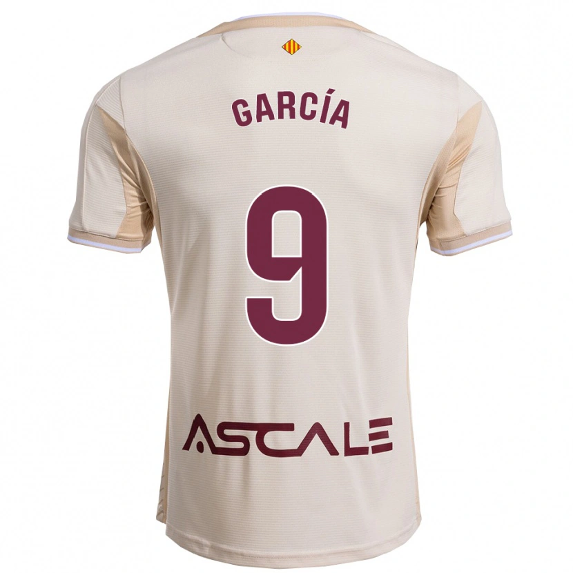 Danxen Kinder Albert García #9 Cremeweiß Burgunderrot Auswärtstrikot Trikot 2025/26 T-Shirt Österreich