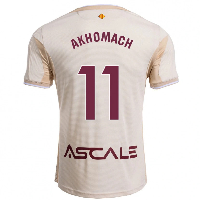 Danxen Kinder Ilias Akhomach #11 Cremeweiß Burgunderrot Auswärtstrikot Trikot 2025/26 T-Shirt Österreich