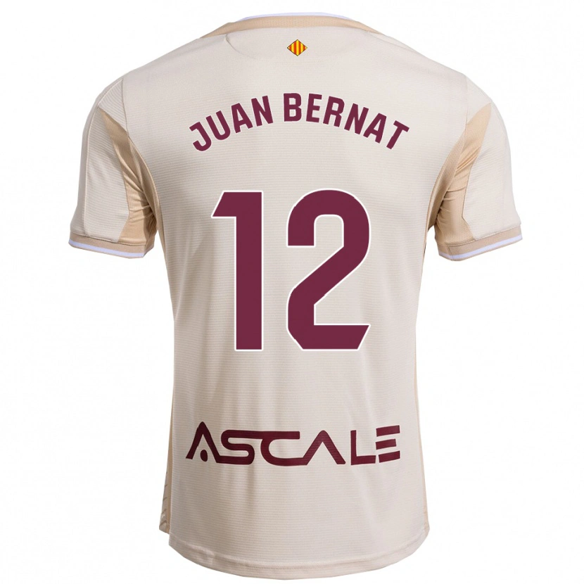 Danxen Kinder Juan Bernat #12 Cremeweiß Burgunderrot Auswärtstrikot Trikot 2025/26 T-Shirt Österreich