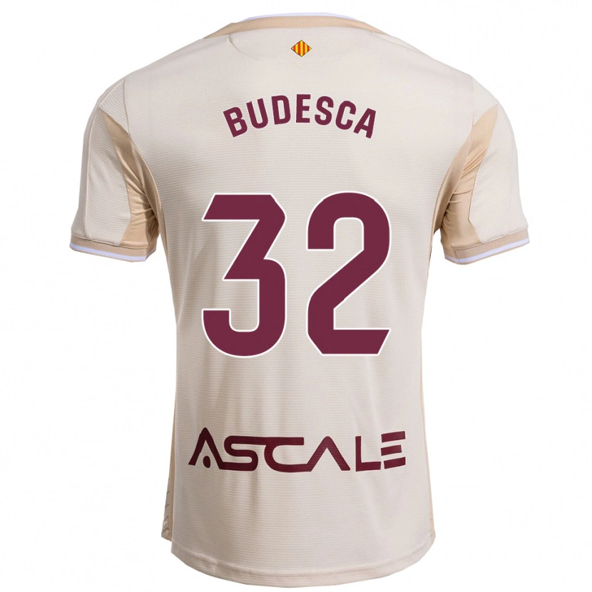 Danxen Kinder Daniel Budesca #32 Cremeweiß Burgunderrot Auswärtstrikot Trikot 2025/26 T-Shirt Österreich