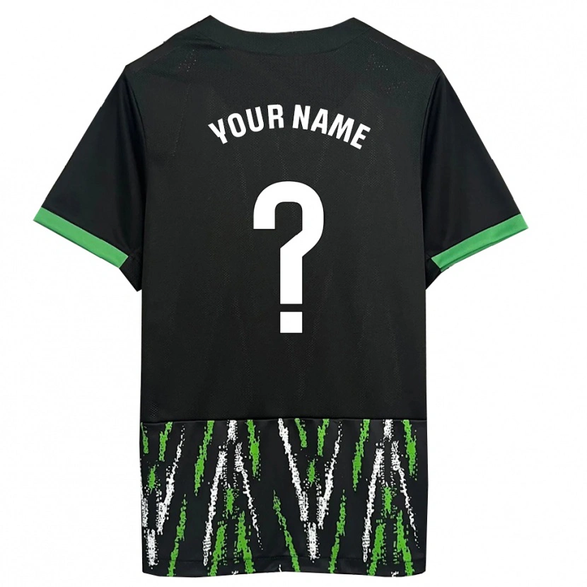 Danxen Kinder Ihren Namen #0 Schwarz Grün Auswärtstrikot Trikot 2025/26 T-Shirt Österreich